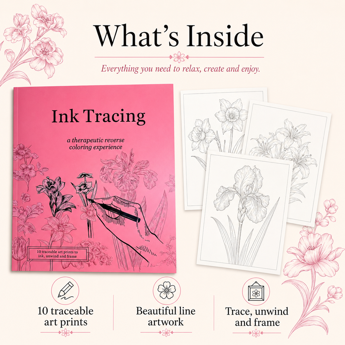 Ink Tracing Reverse Colouring Book