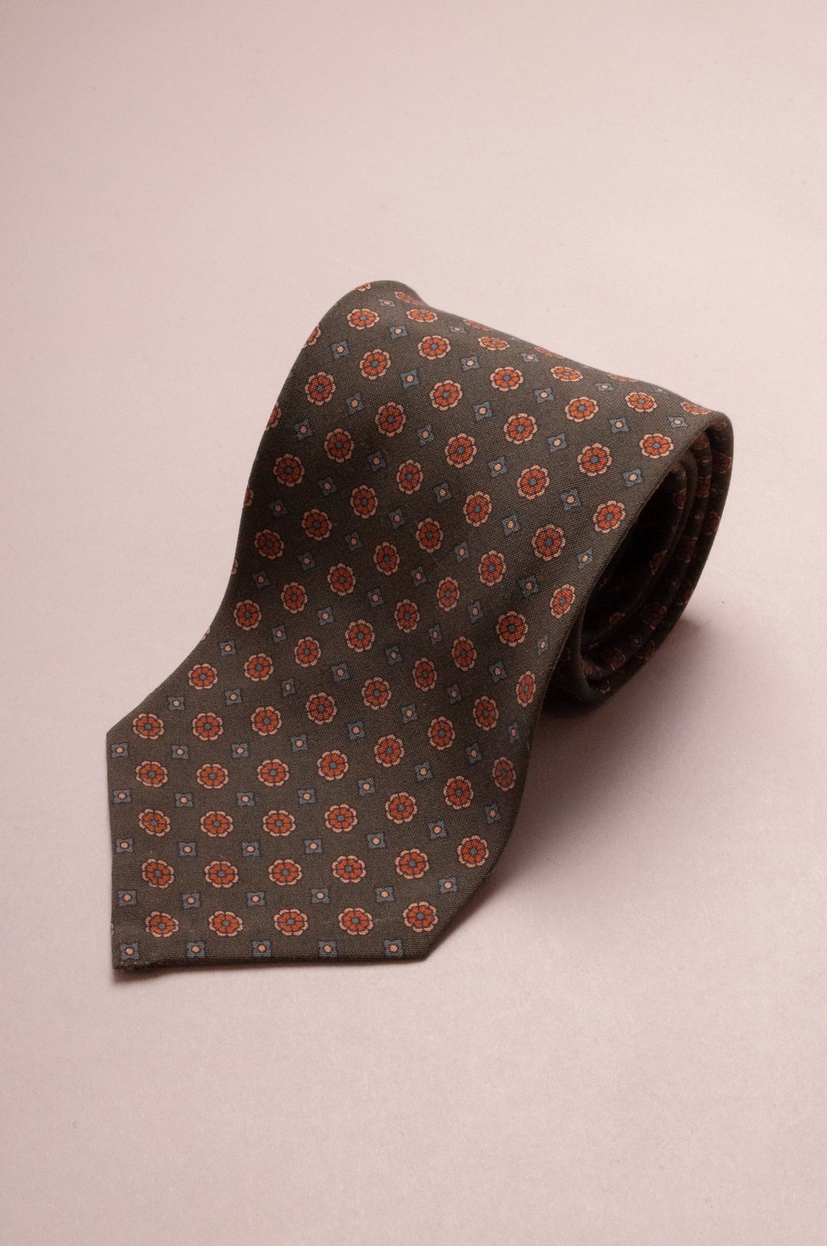 SUPPLIED BY TOM - Dark Green Vintage Silk Tie