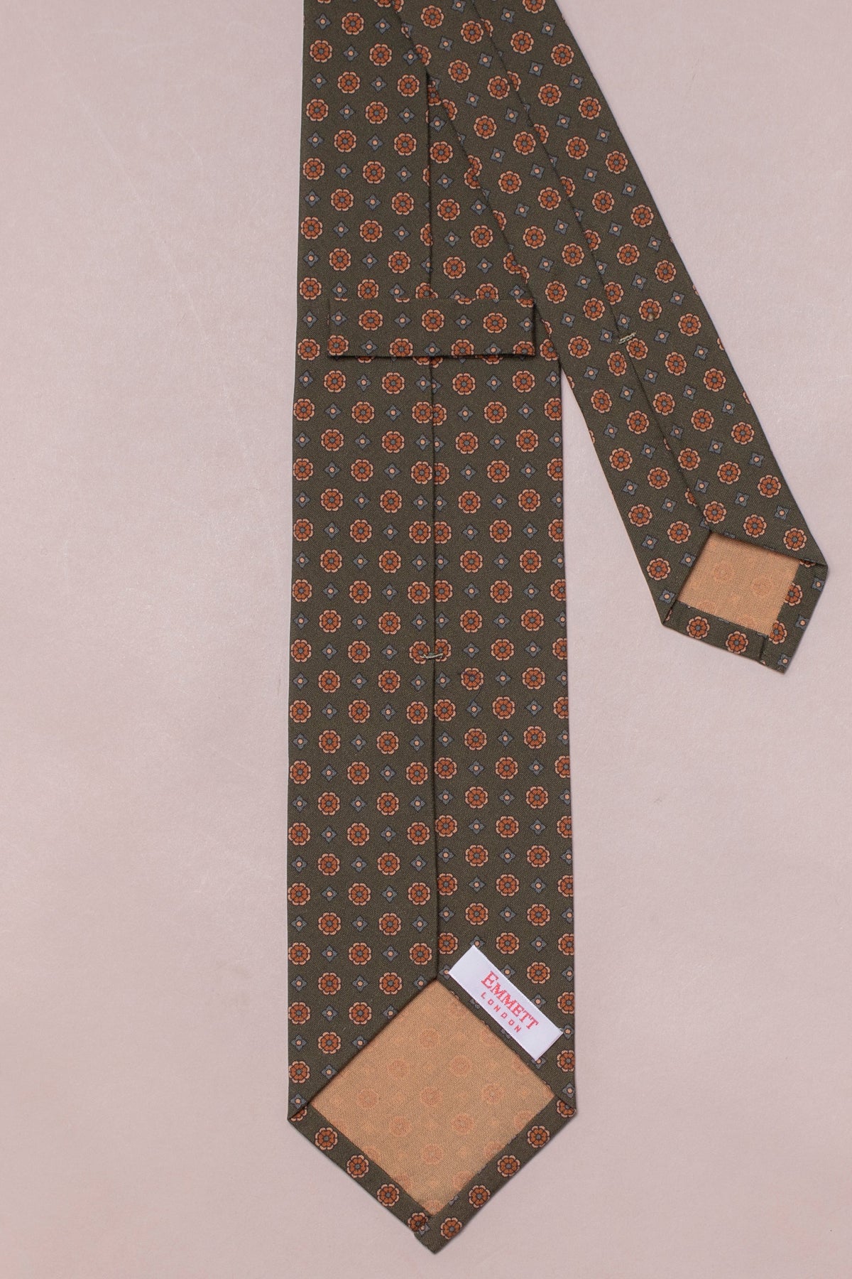 SUPPLIED BY TOM - Dark Green Vintage Silk Tie