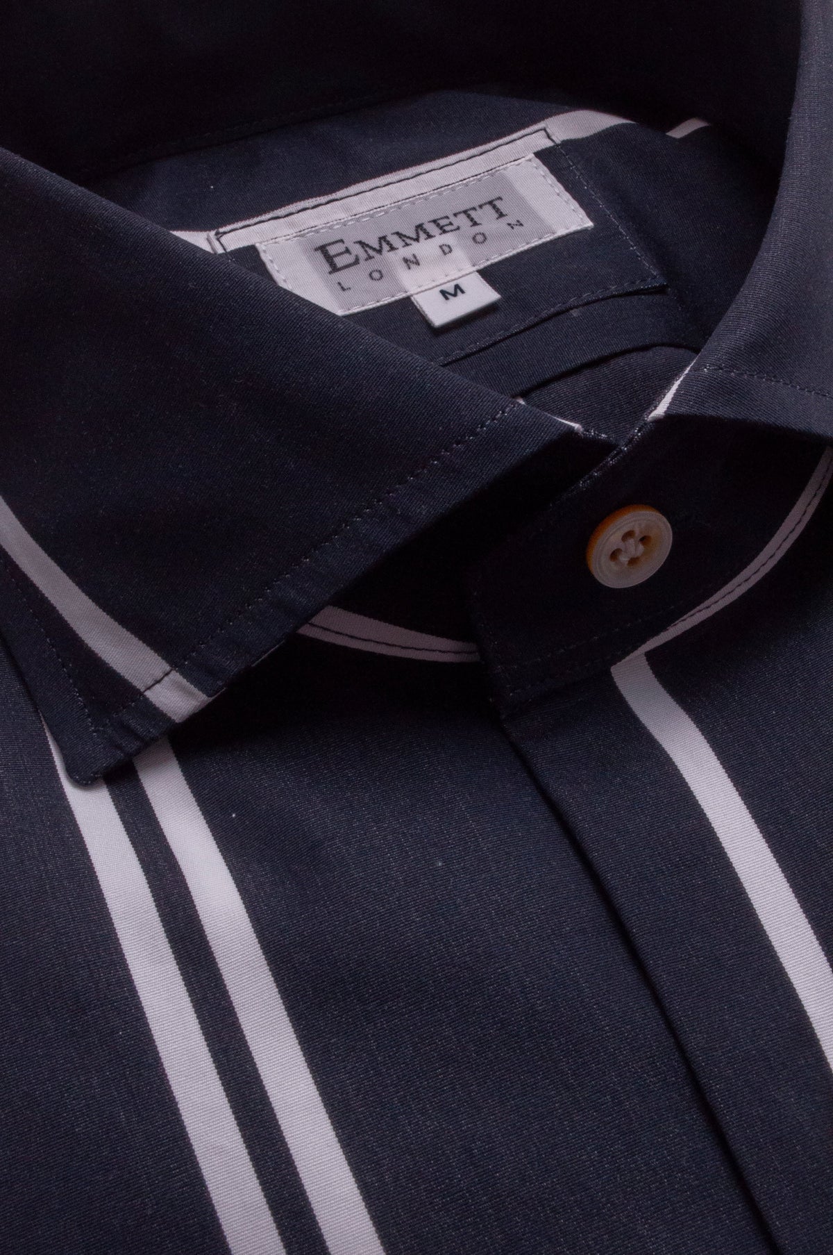 SUPPLIED BY TOM - Timeless Black & White Striped Cotton Shirt