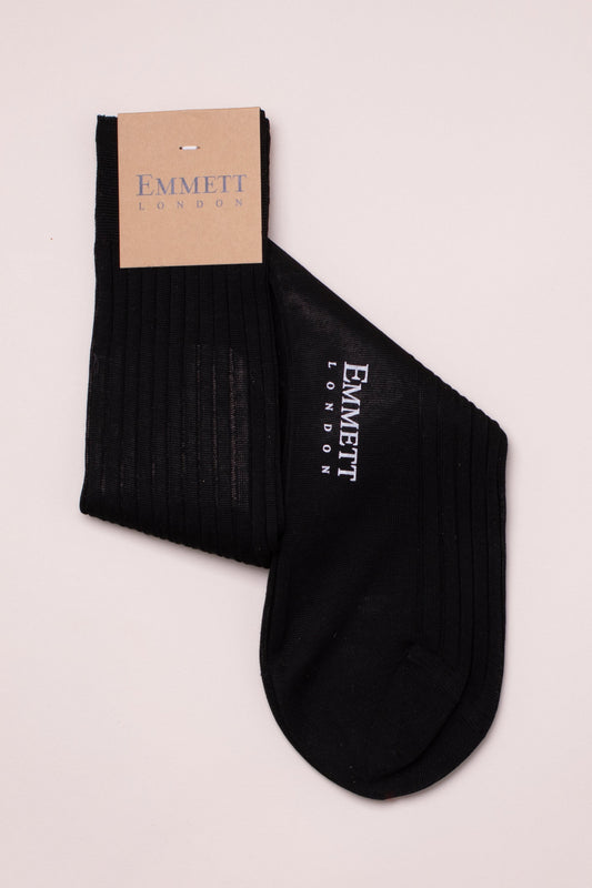 SUPPLIED BY TOM - Classic Black Cotton Socks