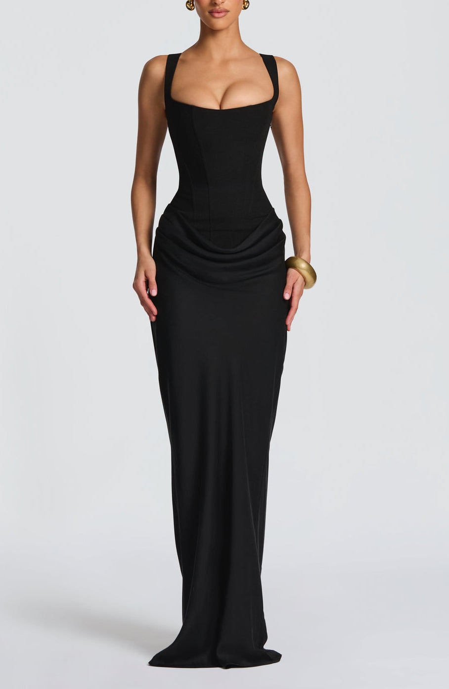 Women's Corset Bodice Maxi Dress