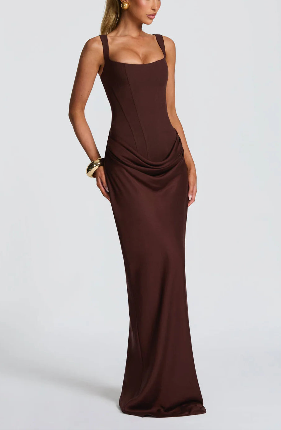 Women's Corset Bodice Maxi Dress