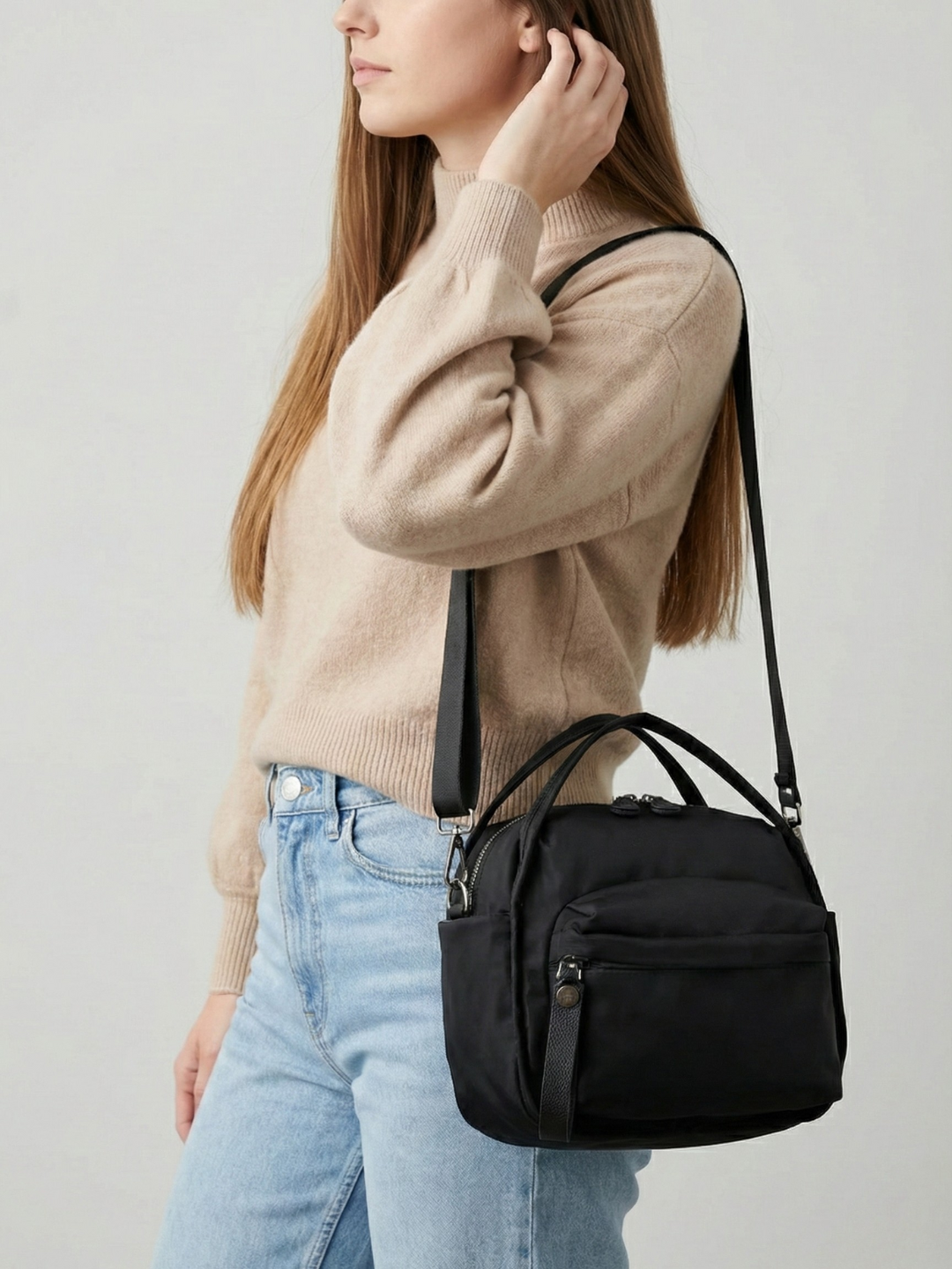 Black handbag for work