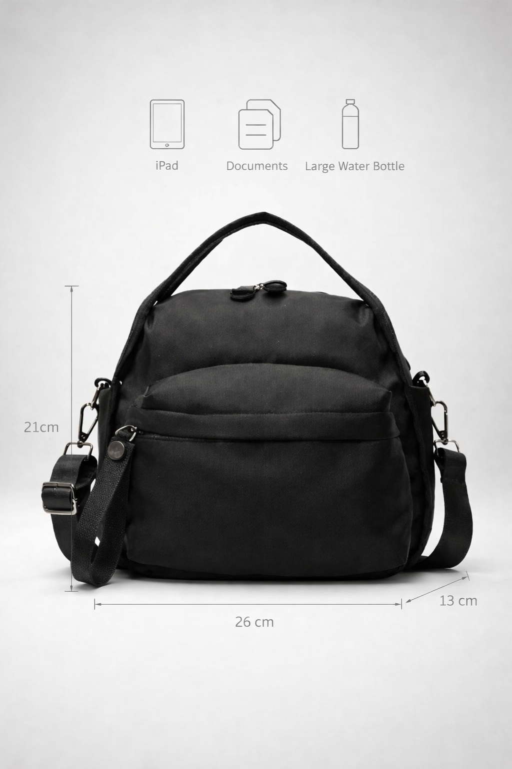 Black handbag for work