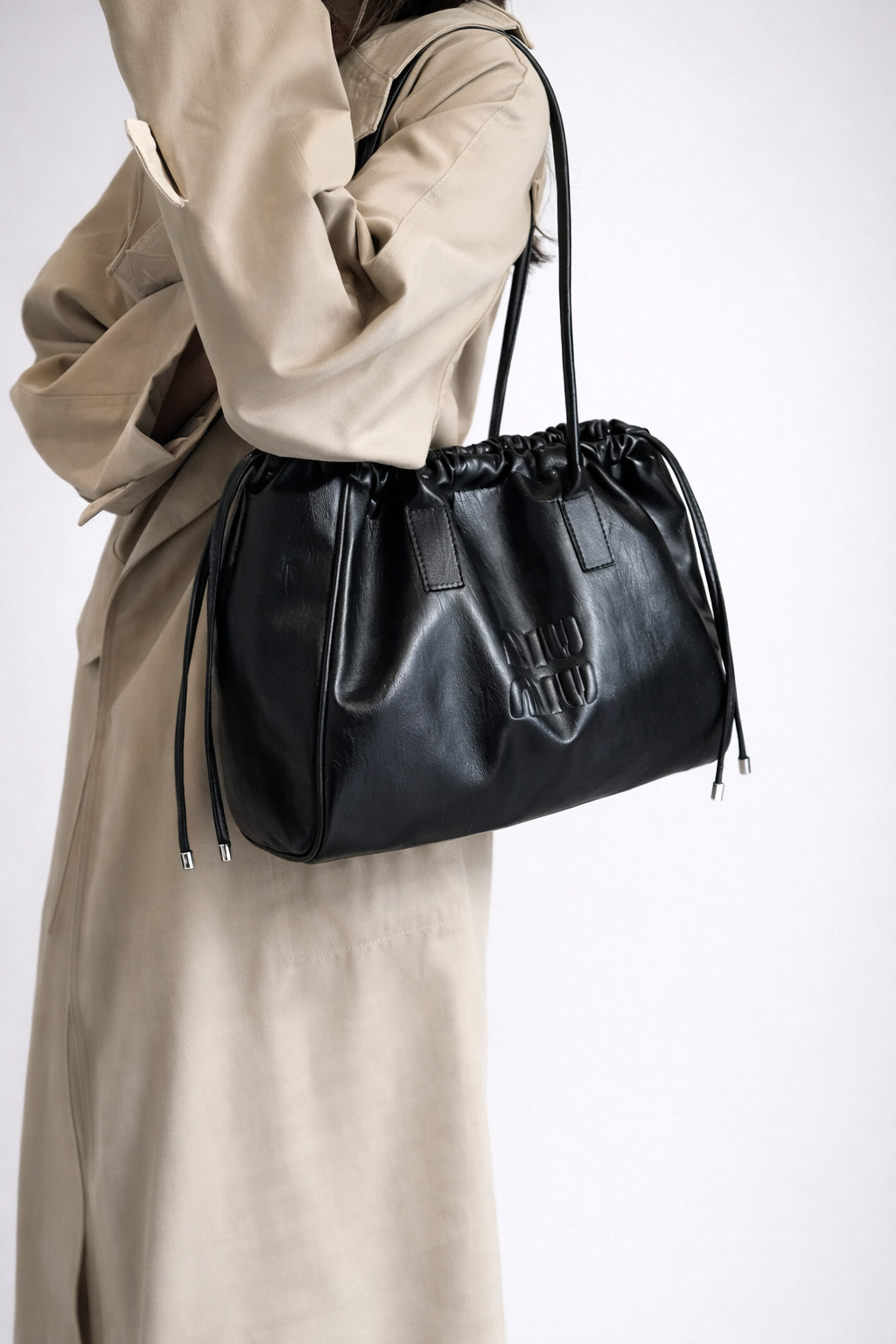 Black work tote bag