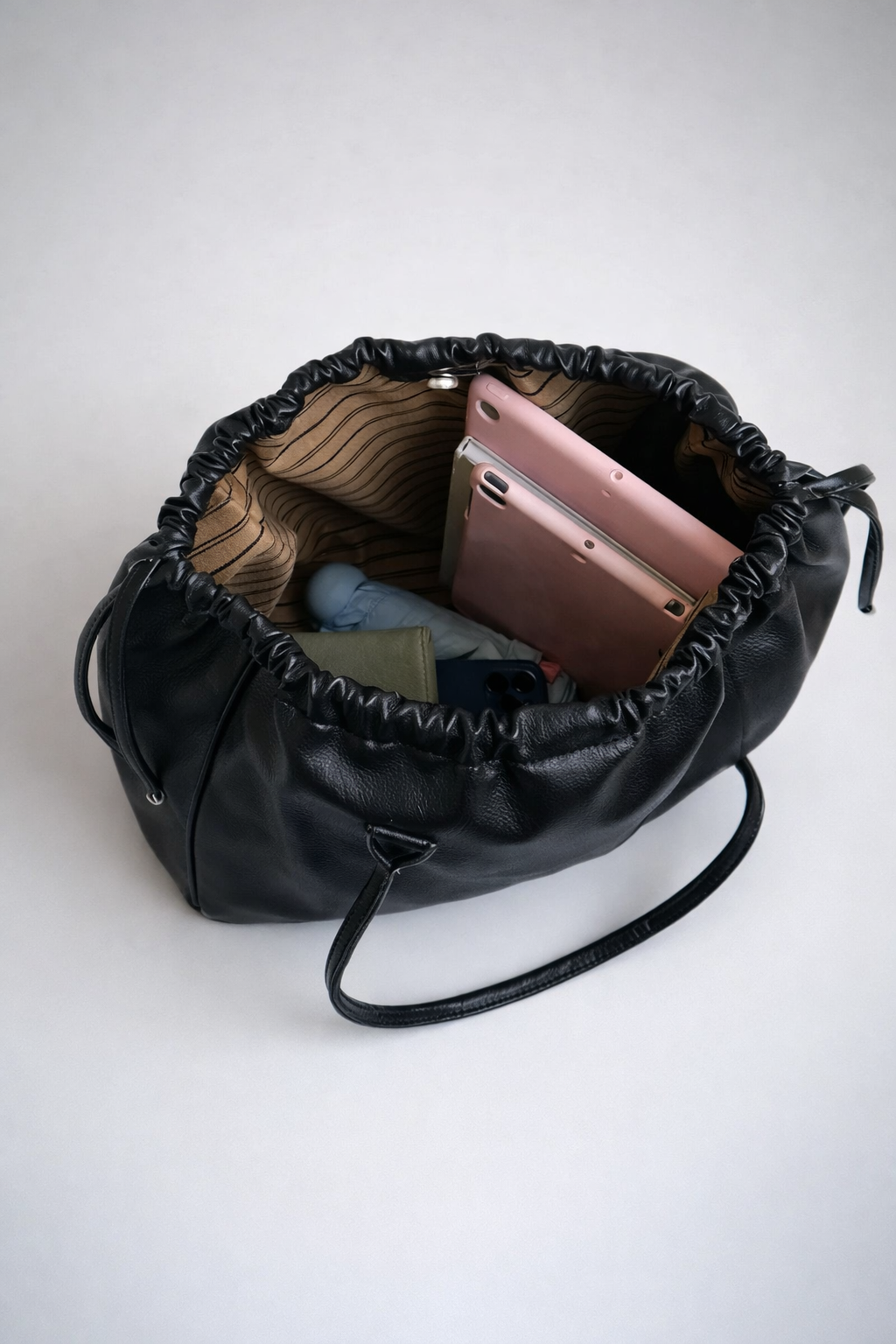 Black work tote bag