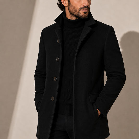 Men's Stand Collar Tailored Winter Coat