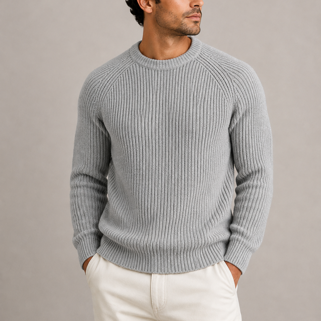 Men's Heavyweight Fisherman Rib Knit Sweater