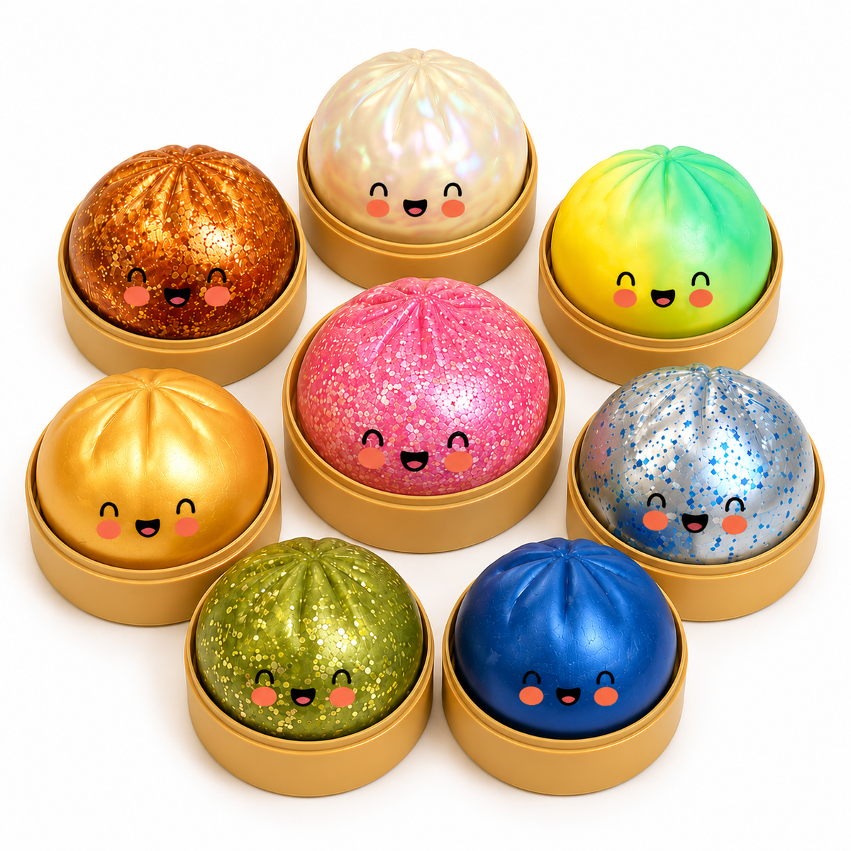 Glitter Dumpling Squishy Toy