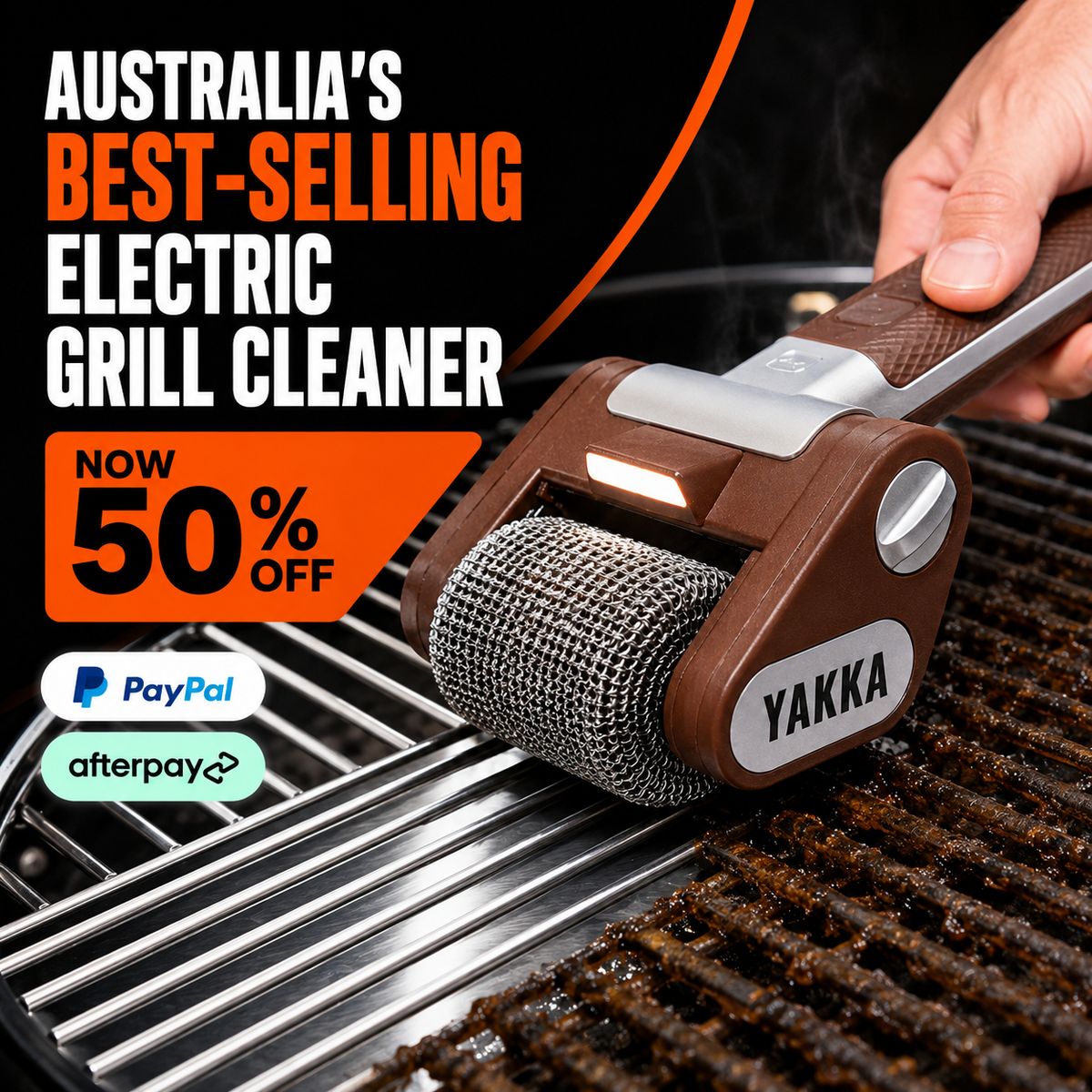 Bristle-Free BBQ Grill Cleaning Roller