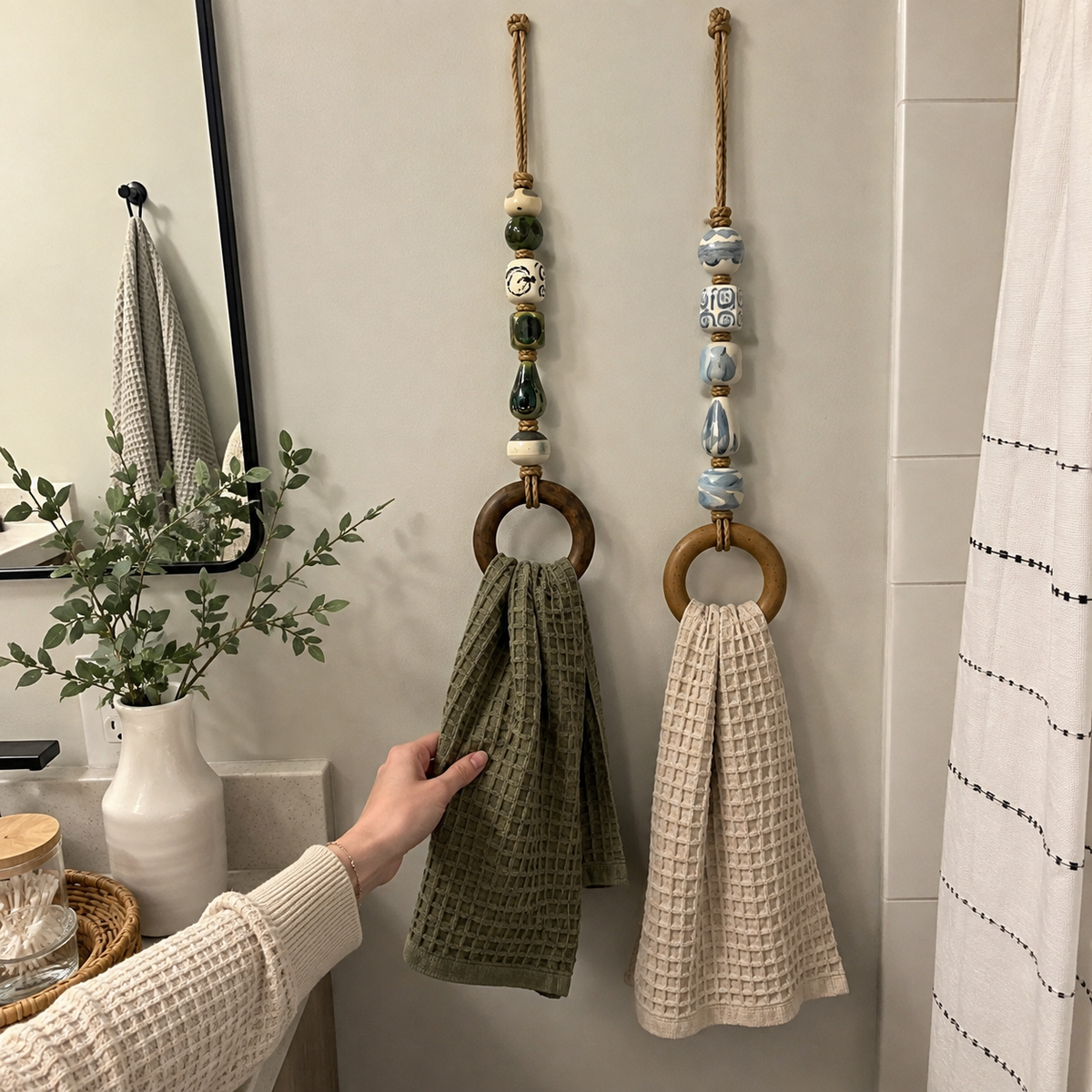 Beaded Towel Hanger