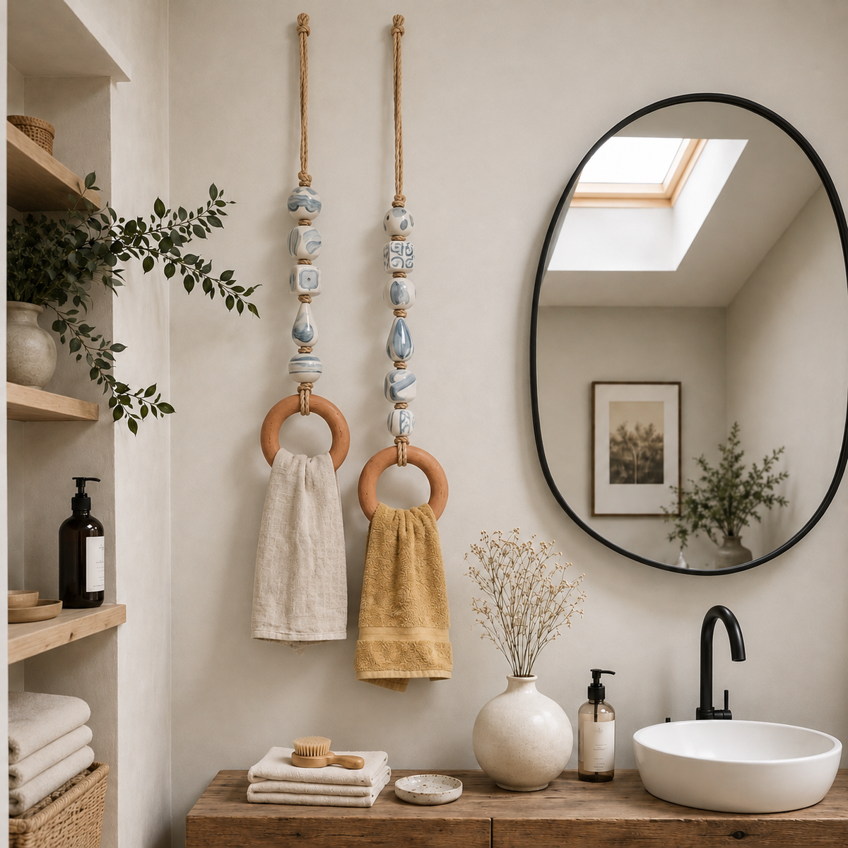 Beaded Towel Hanger