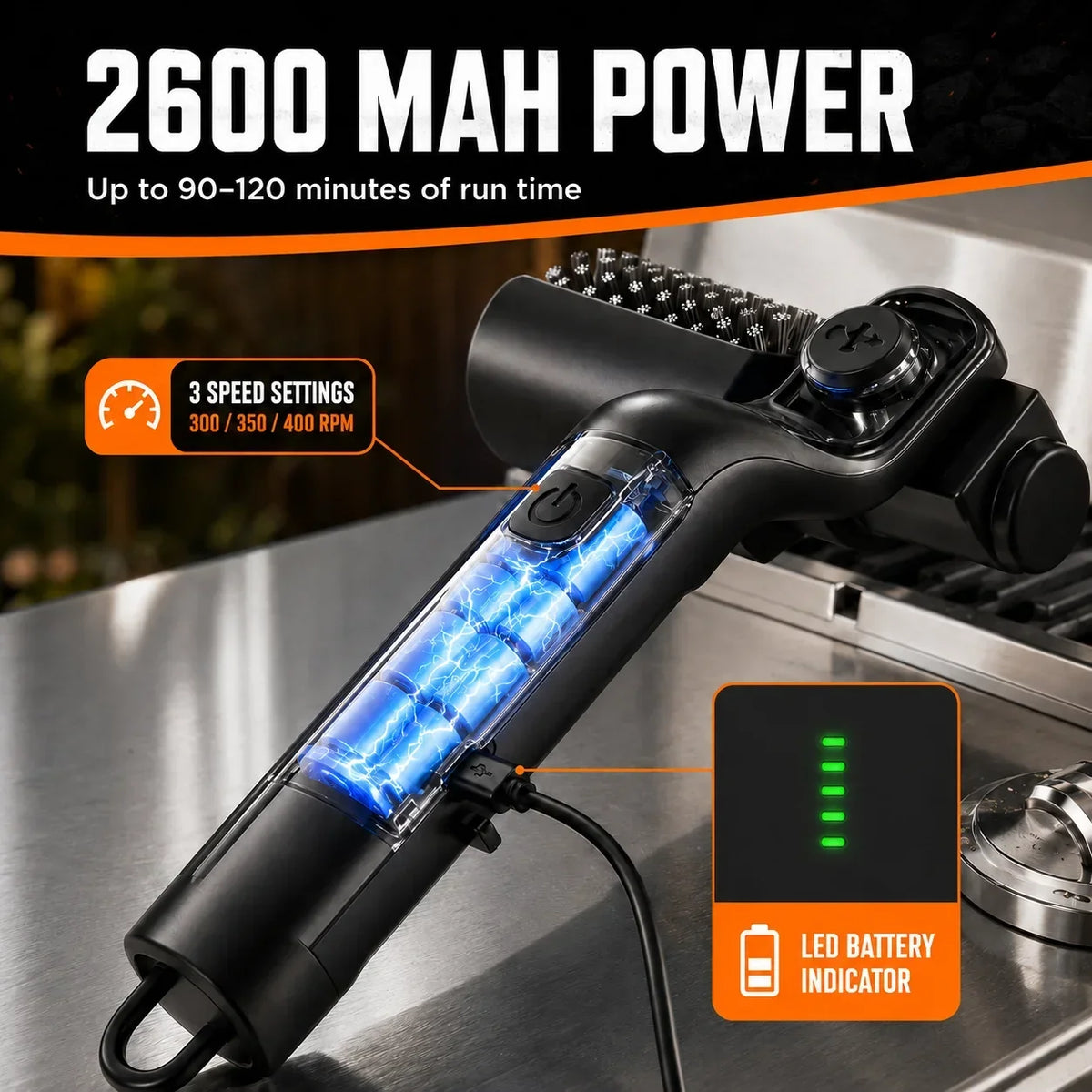 Electric BBQ Grill Cleaning Brush