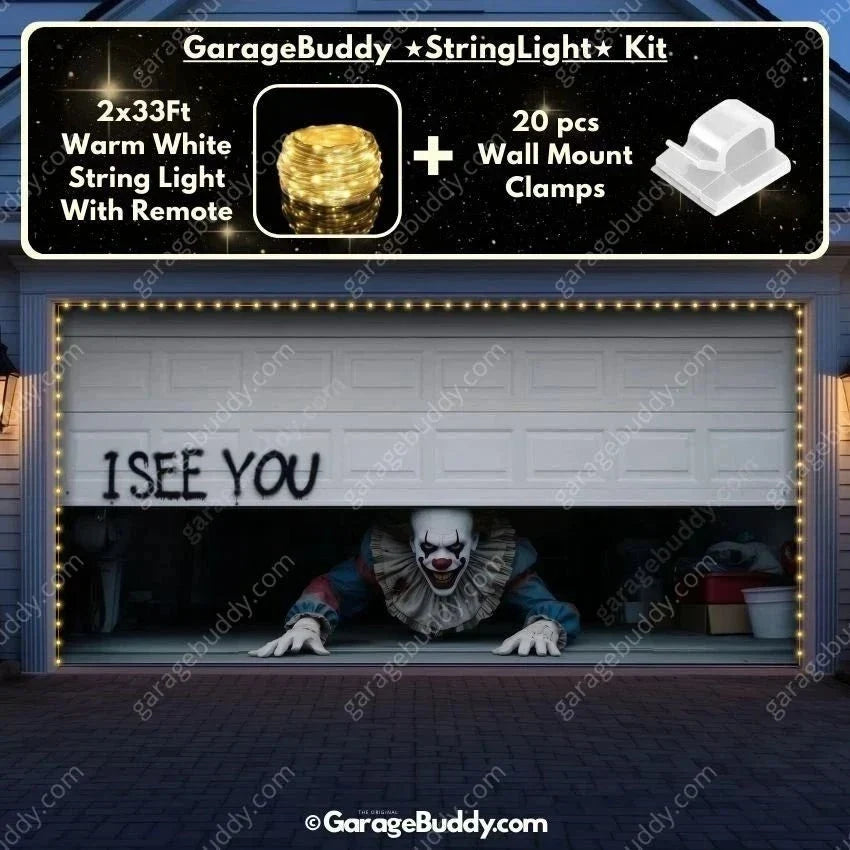 Peeking Clown Garage Door Cover