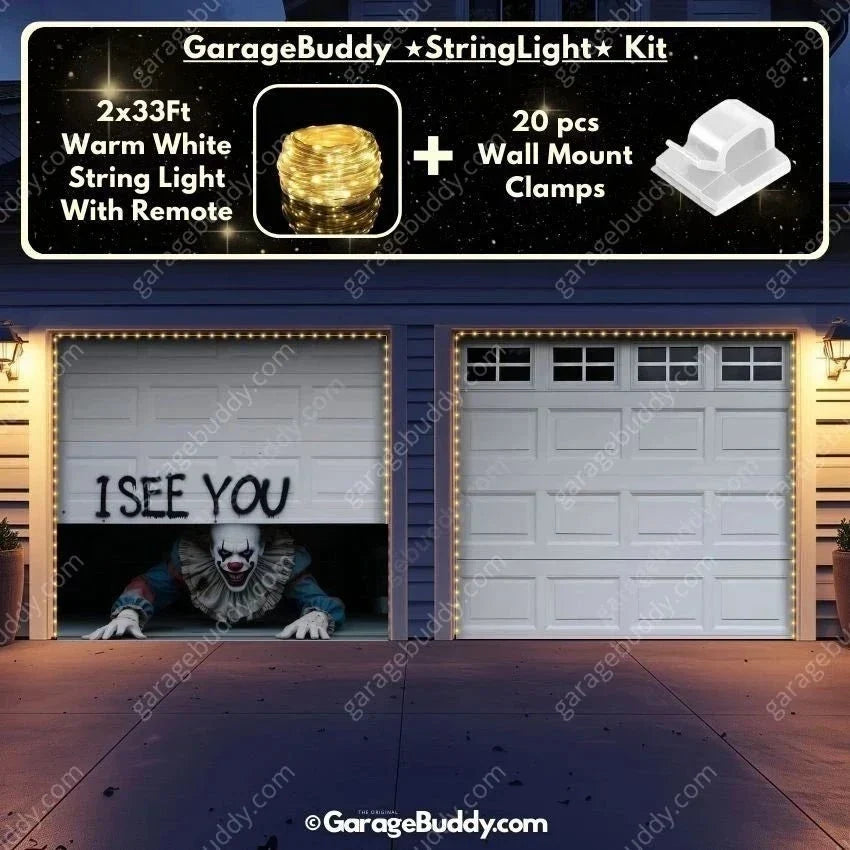 Peeking Clown Garage Door Cover