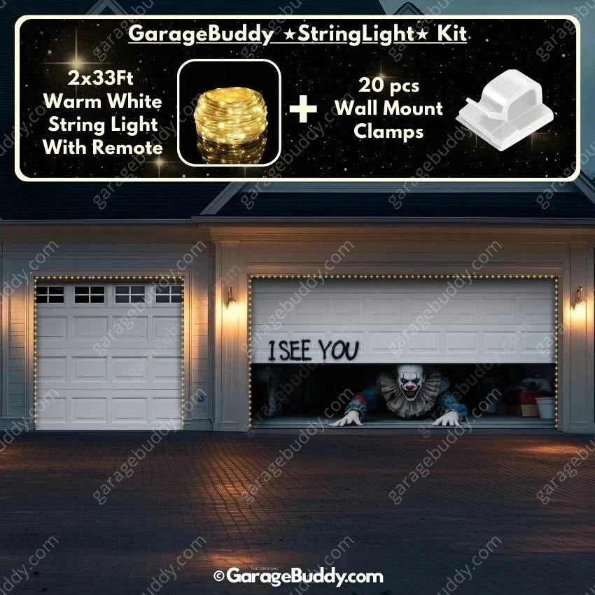 Peeking Clown Garage Door Cover