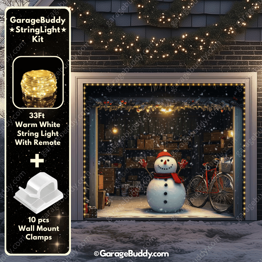 Snowman Garage Door Cover