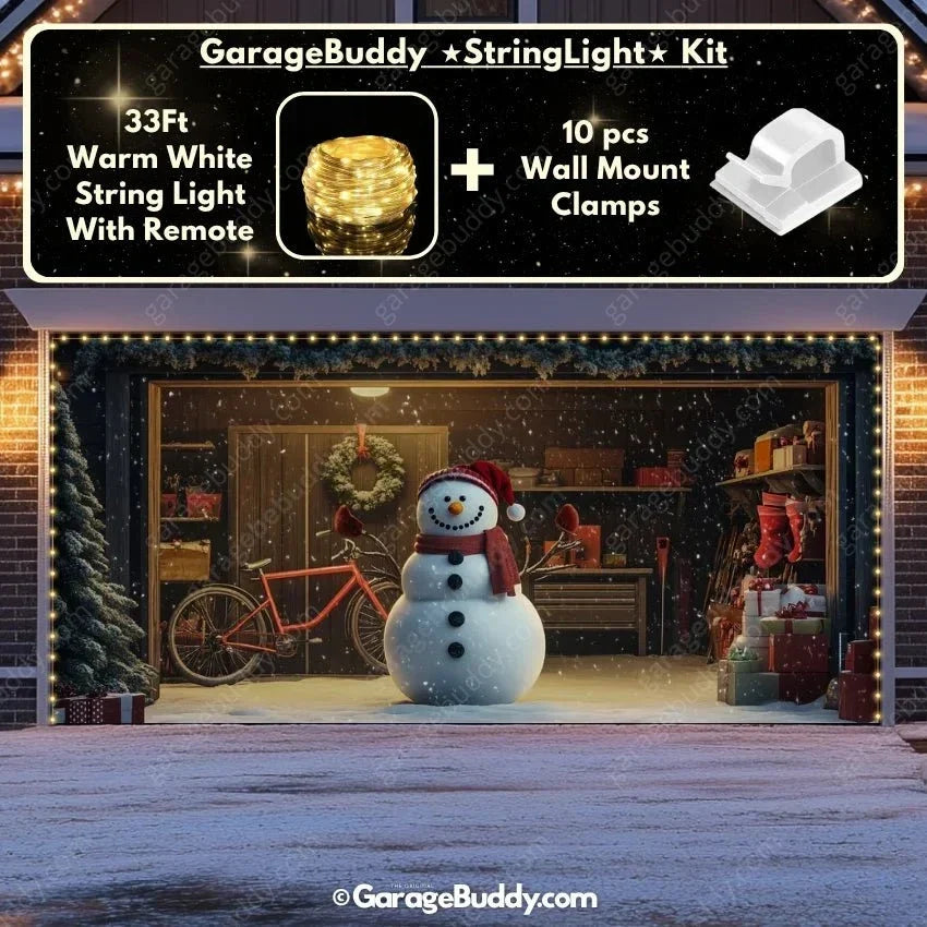 Snowman Garage Door Cover