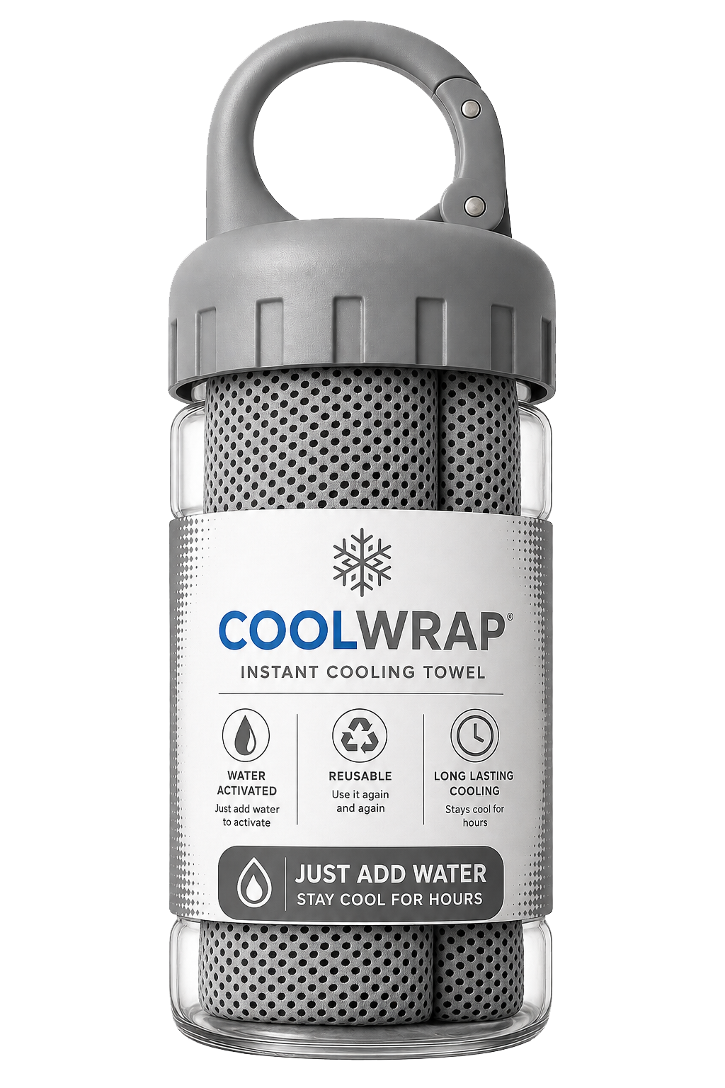 Grey Instant Cooling Towel