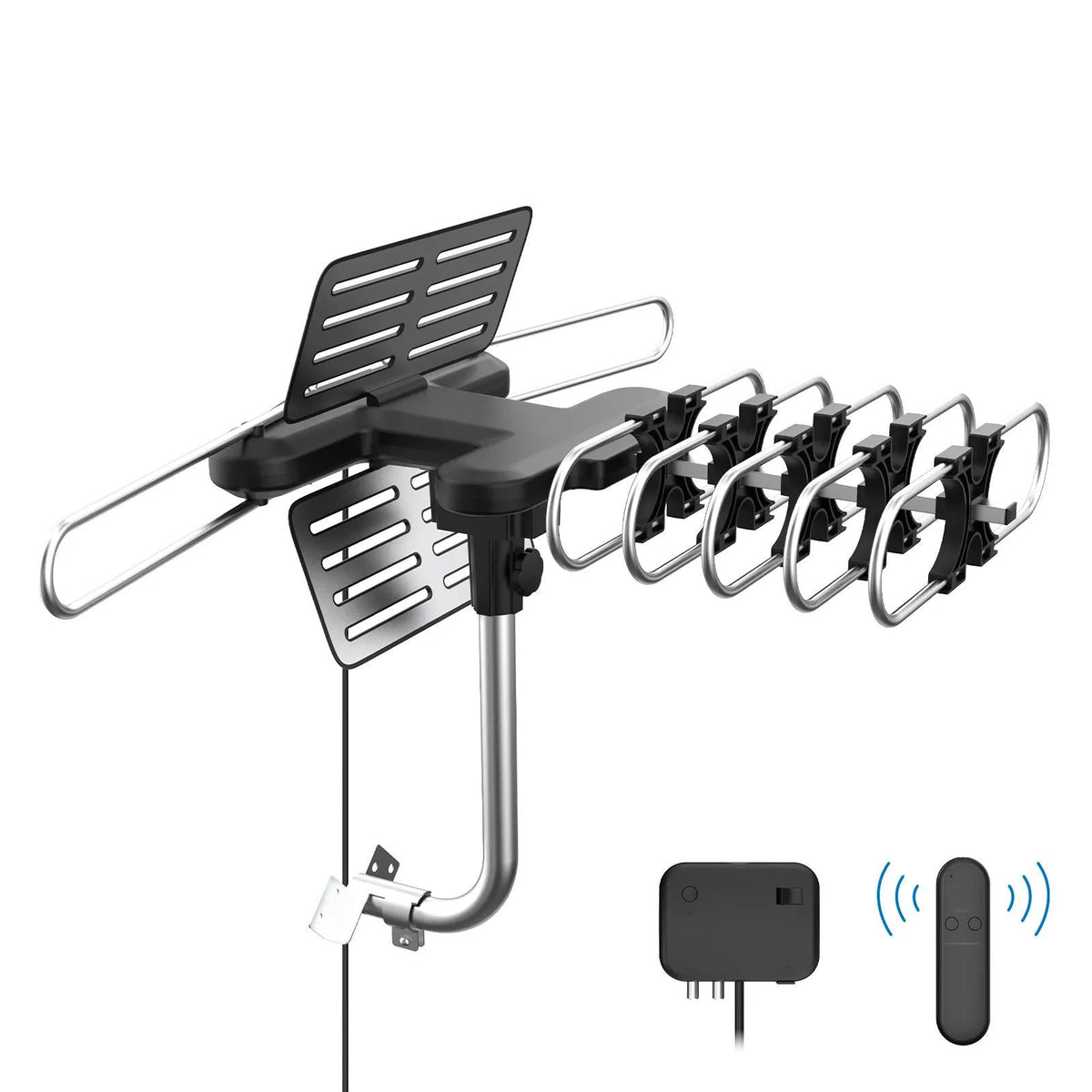 Long Distance Digital Outdoor HD TV Antenna with Full 360 Directional Motor Free HD Channels