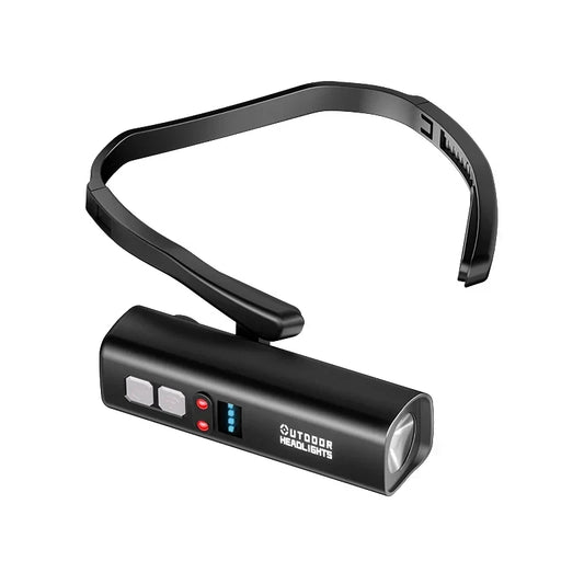 Rechargeable LED Headlamp with Hand Wave Motion Sensor - Waterproof Outdoor Headlight for Camping, Hiking and Cycling - USB-C Charging