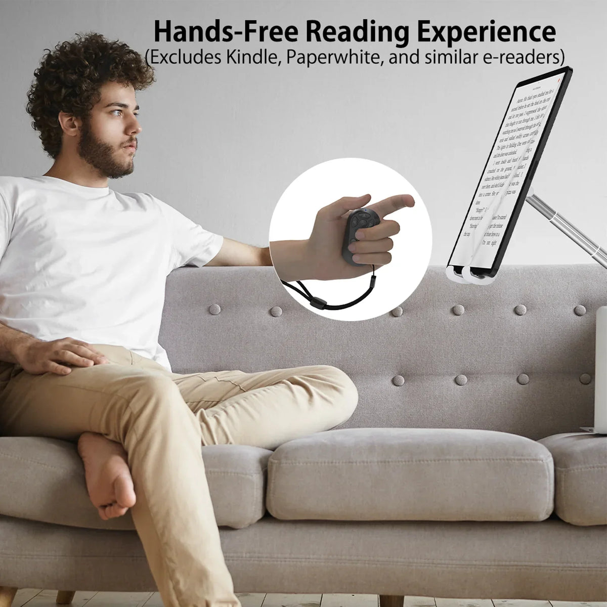 Bluetooth Wireless Remote Control for and Short Videos - Rechargeable Page Turner and Selfie Camera Shutter for and Android