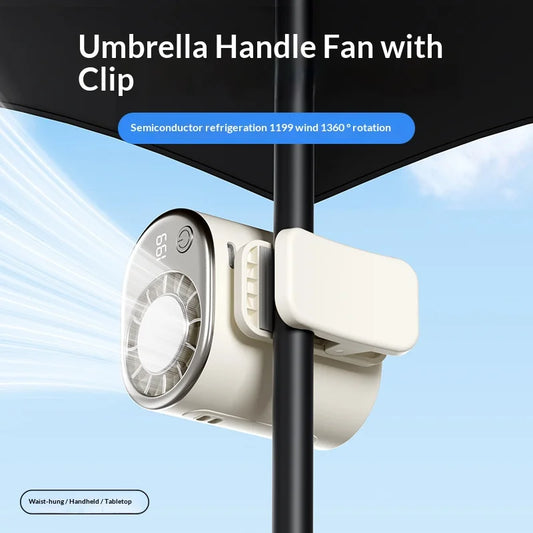 Multifunctional Clip on Cooling Fan USB Rechargeable Quiet Portable Fan for Outdoor Desktop Umbrella