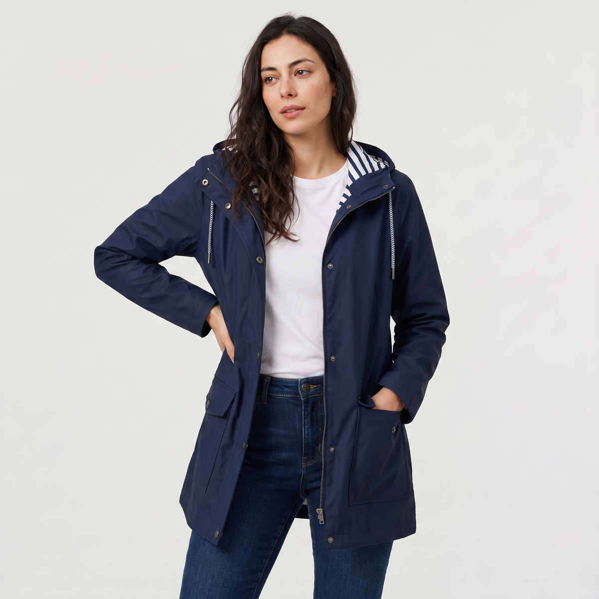 Women's Waterproof Hooded Rain Coat