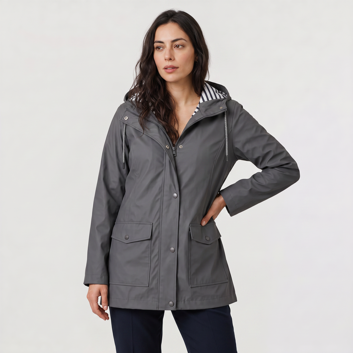 Women's Waterproof Hooded Rain Coat