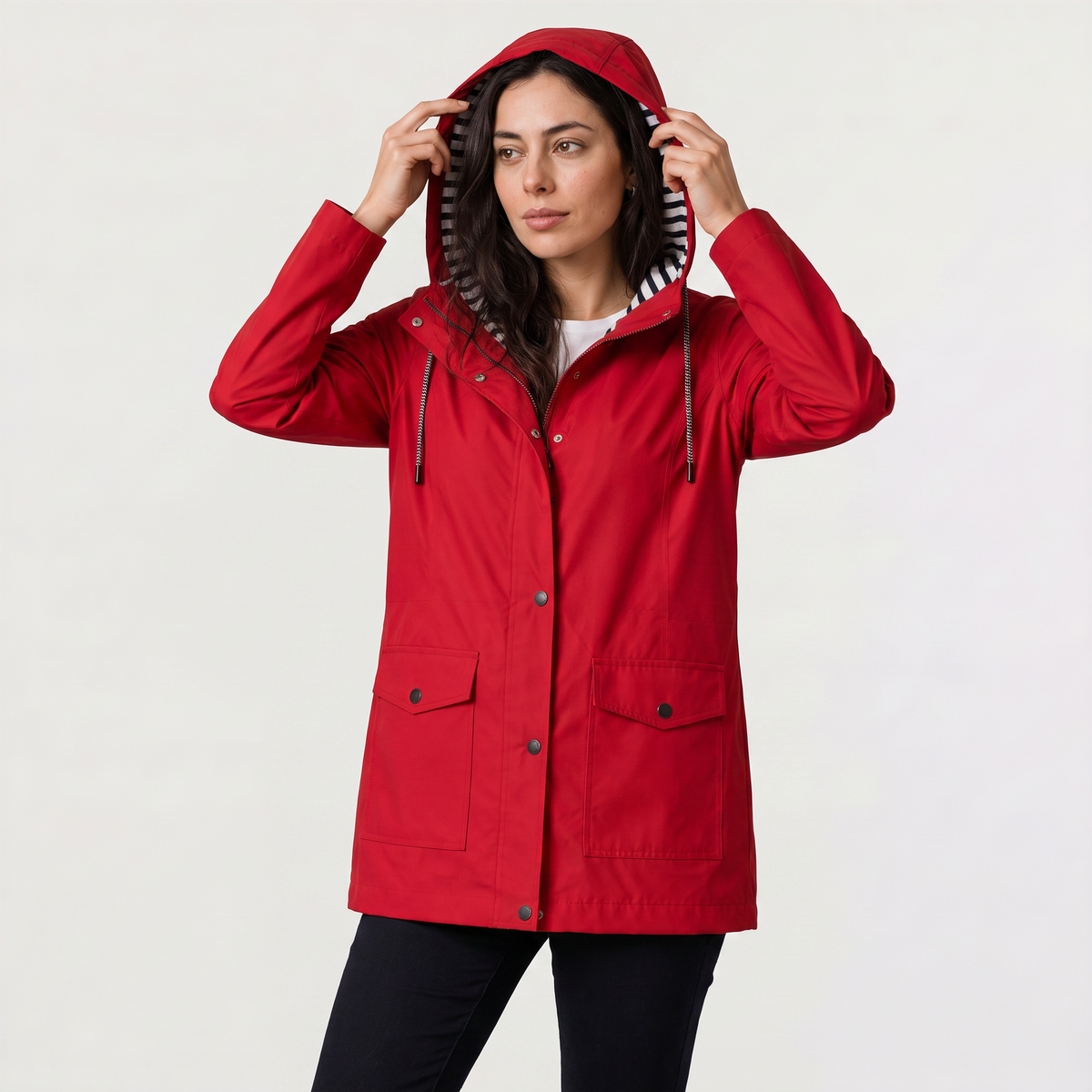 Women's Waterproof Hooded Rain Coat
