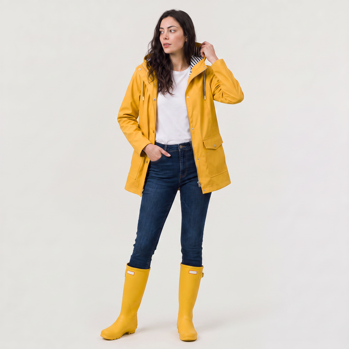 Women's Waterproof Hooded Rain Coat