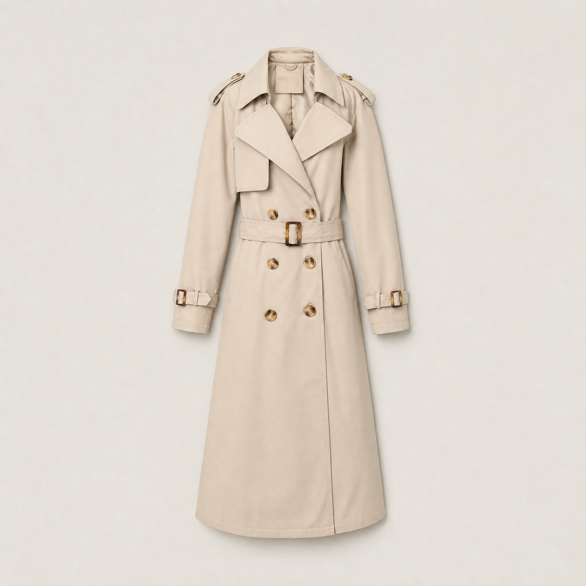 Women's Single Breasted Belted Trench Coat