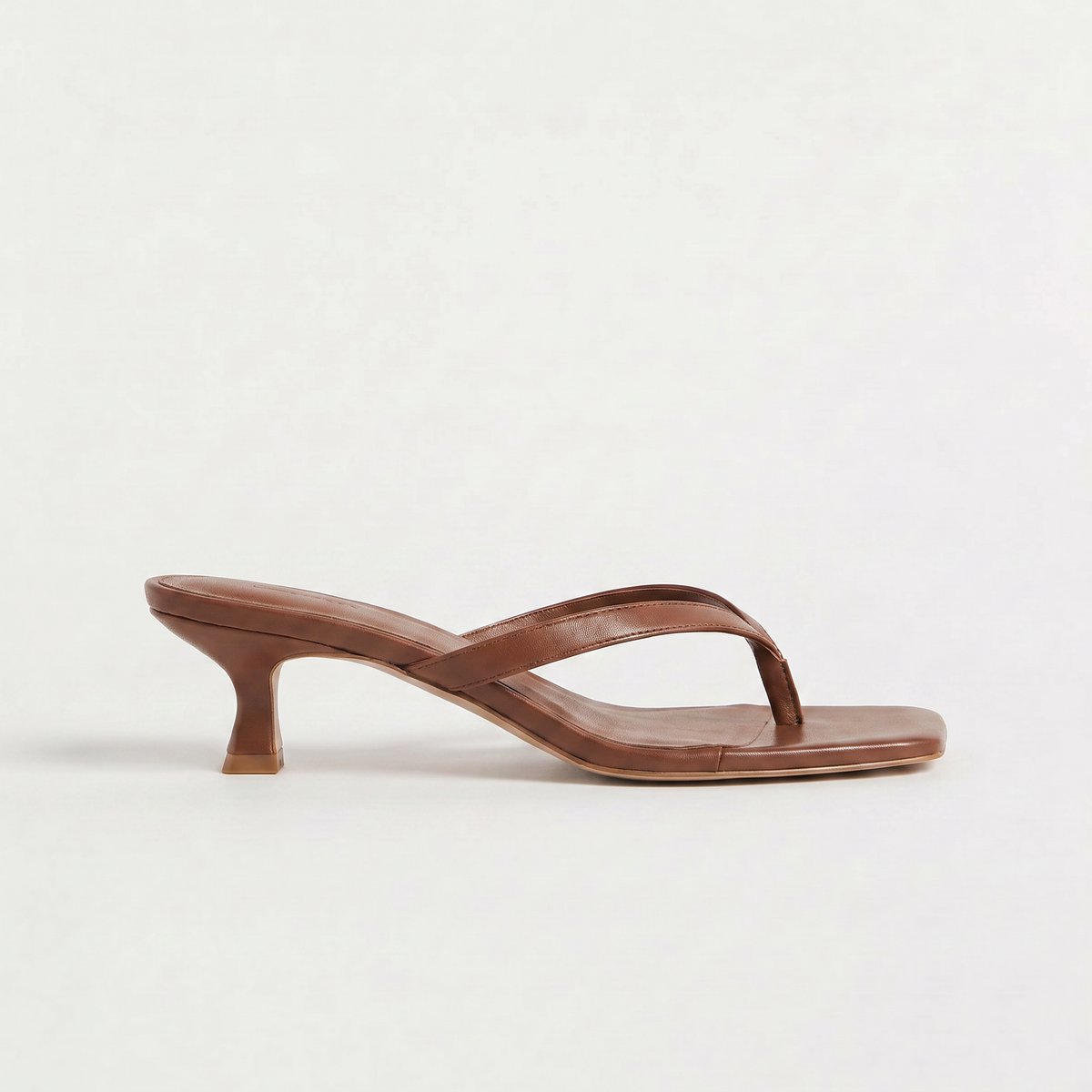 Women's Square Toe Kitten Heel Sandals