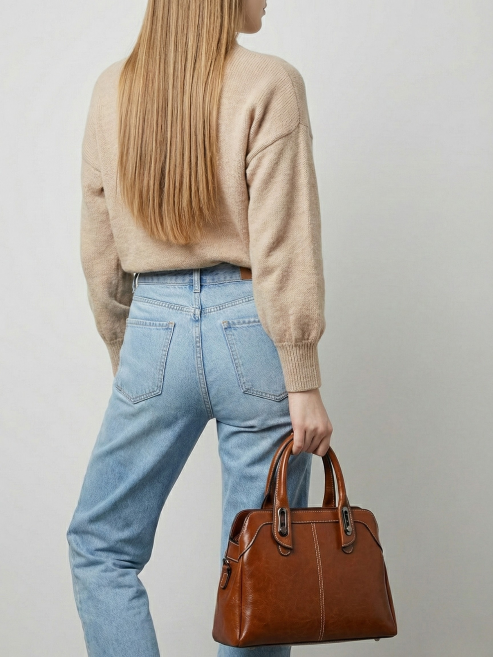 Ladies leather work bag