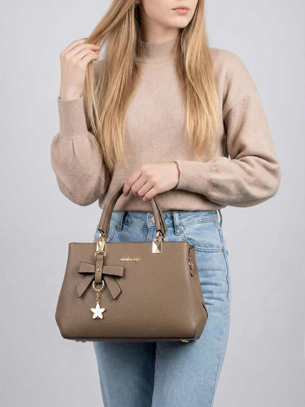 Large vegan leather work bag