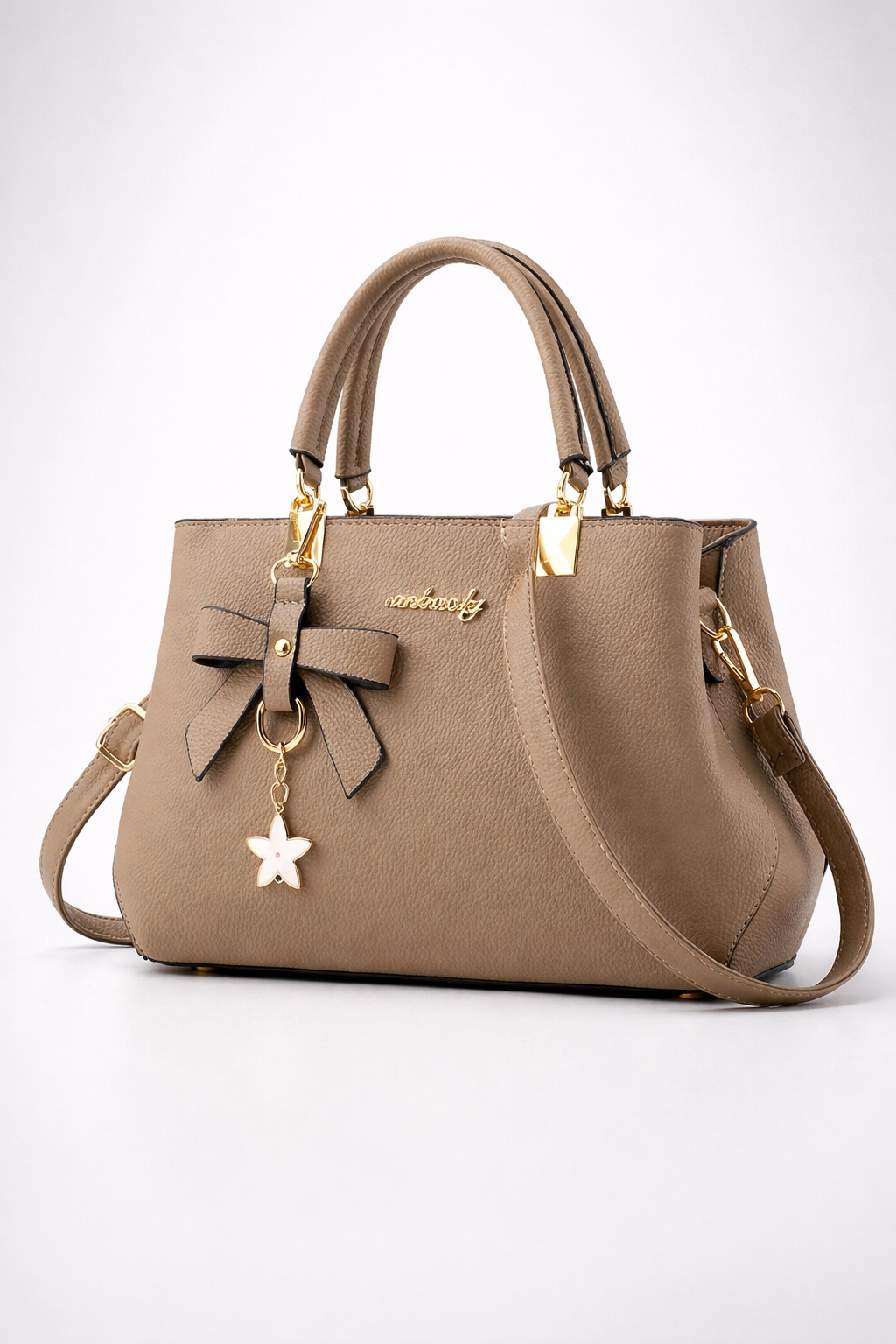 Large vegan leather work bag