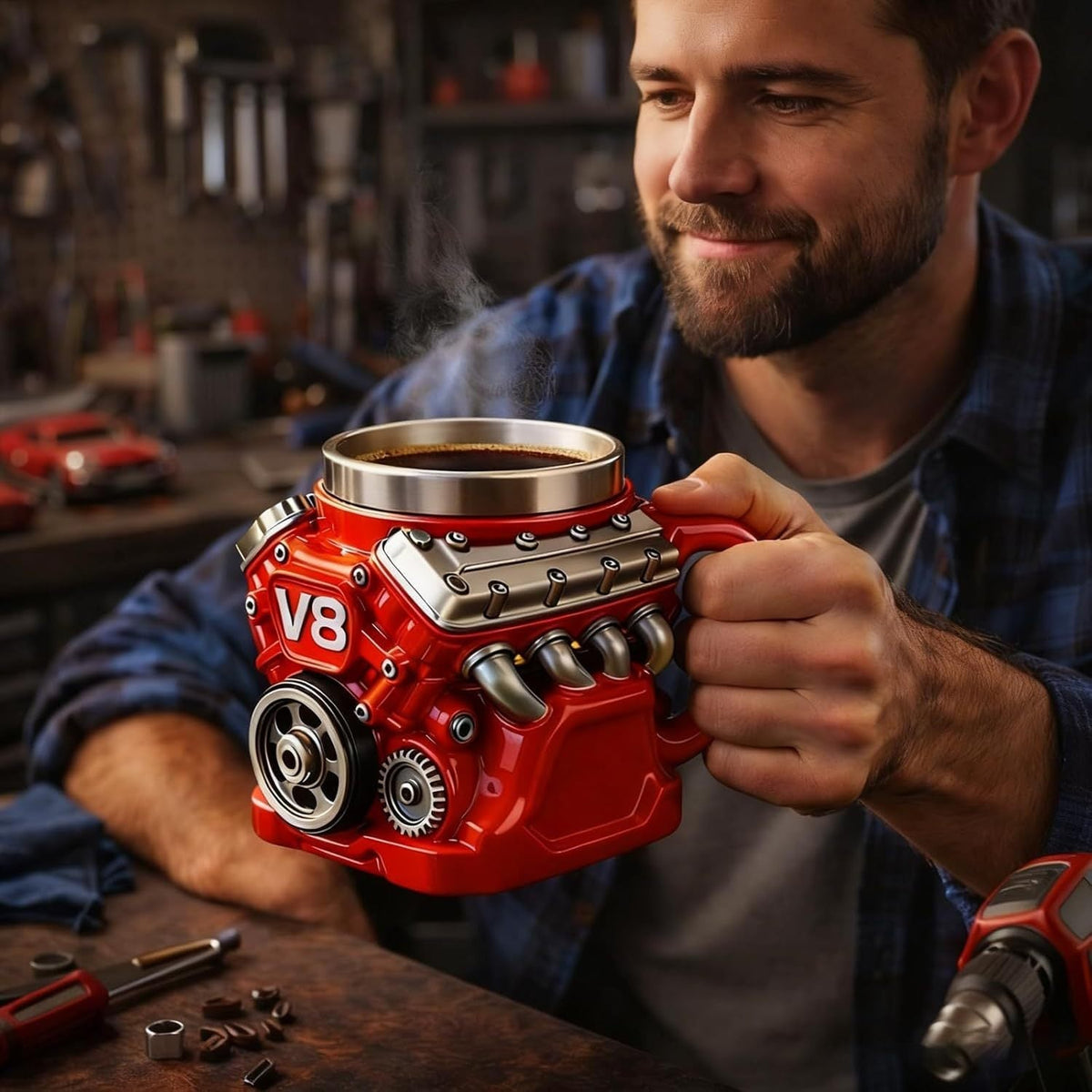 Engine Theme Mug for Car Enthusiasts