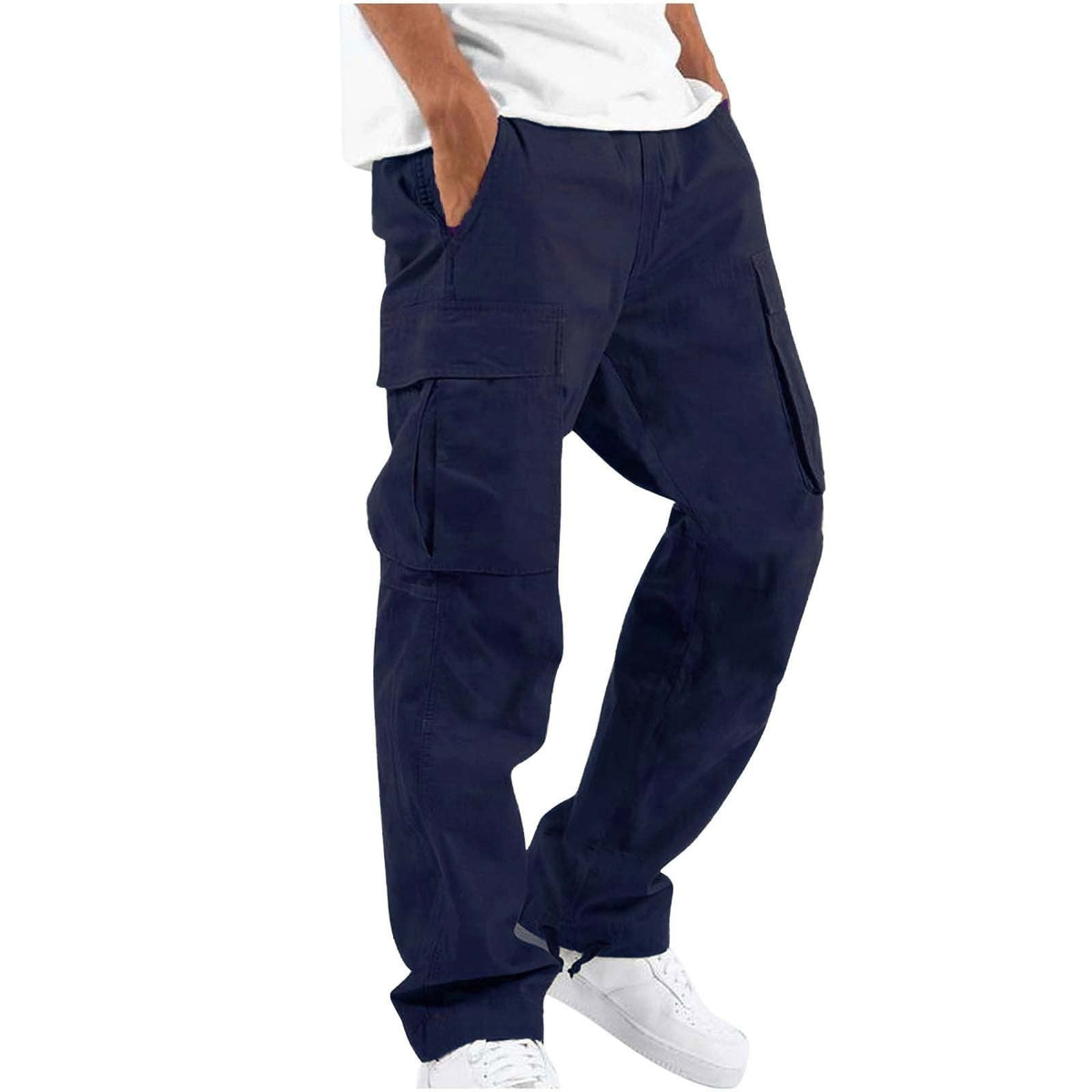 Men's Relaxed Fit Cotton Cargo Trousers