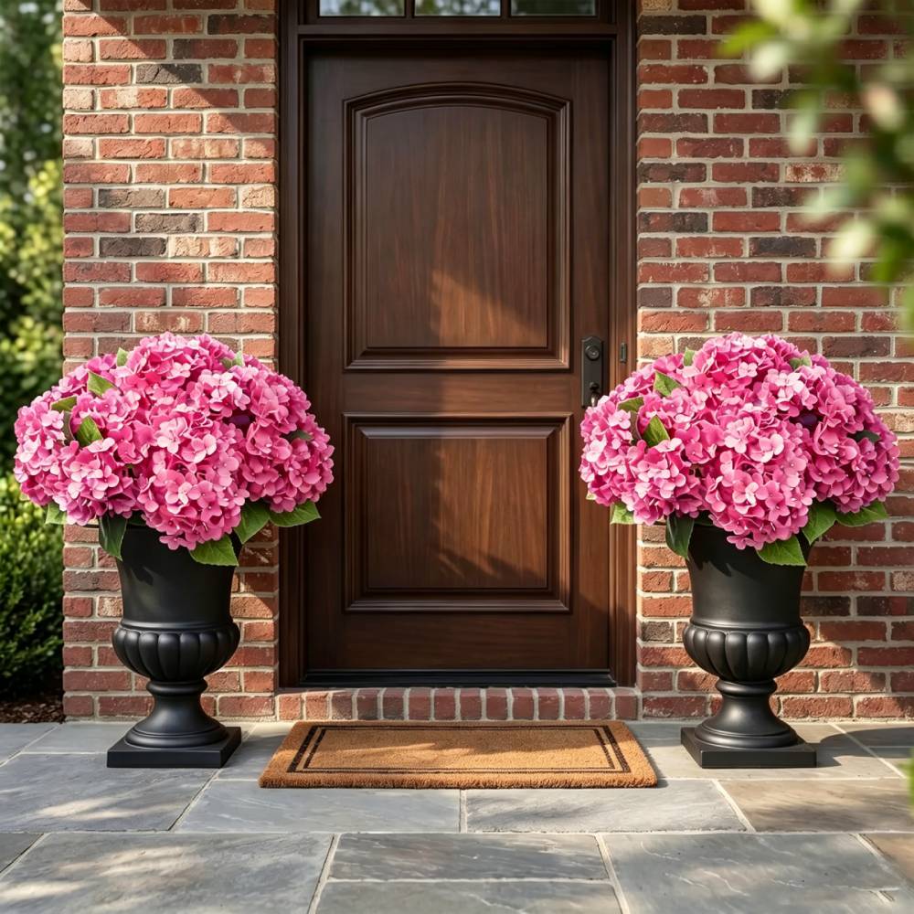 Artificial Outdoor Hydrangea Flowers, UV Resistant