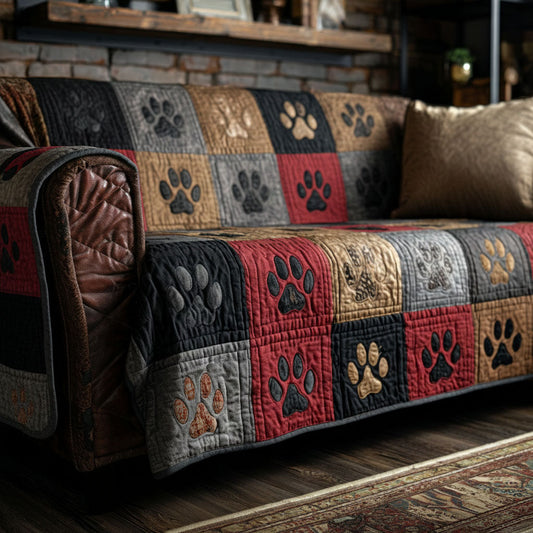 Quilted Pawprint Pet Sofa Cover