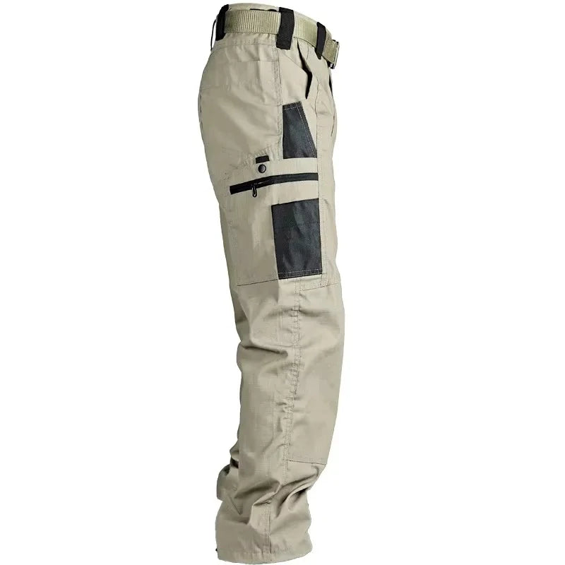Men's Multi-Pocket Cargo Work Pants – Waterproof Outdoor Hiking Trousers, S–XXXL