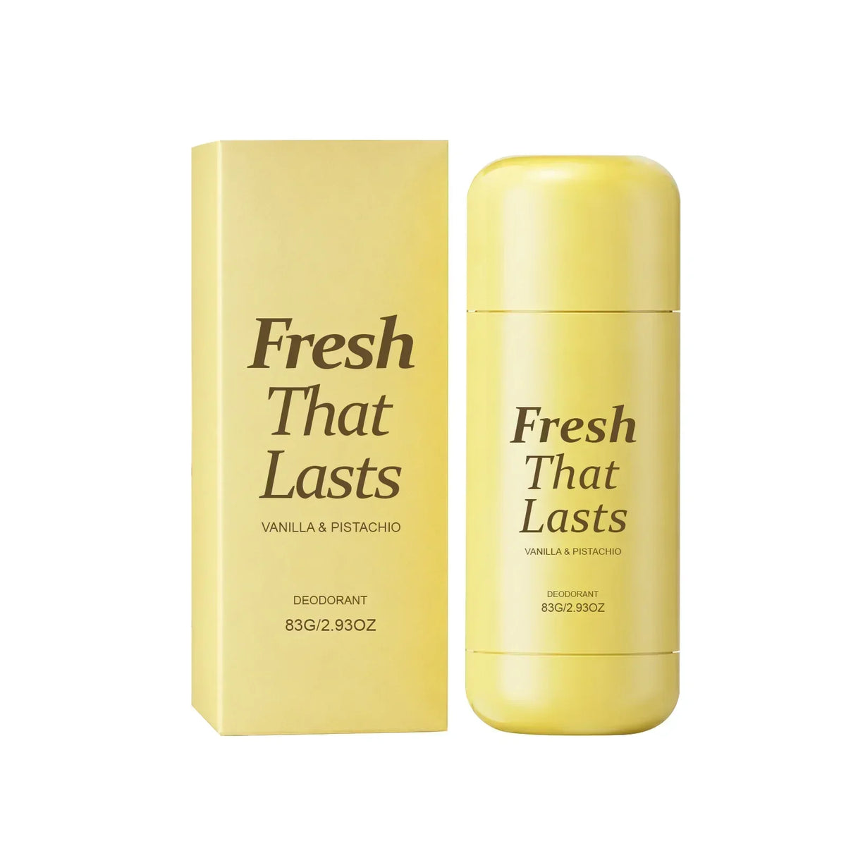 Deodorant Vanilla & Pistachio Fresh That Lasts - 24 Hour Odor Control, No Aluminum, Baking Soda, Parabens, Phthalates, Ethanol - Brightening