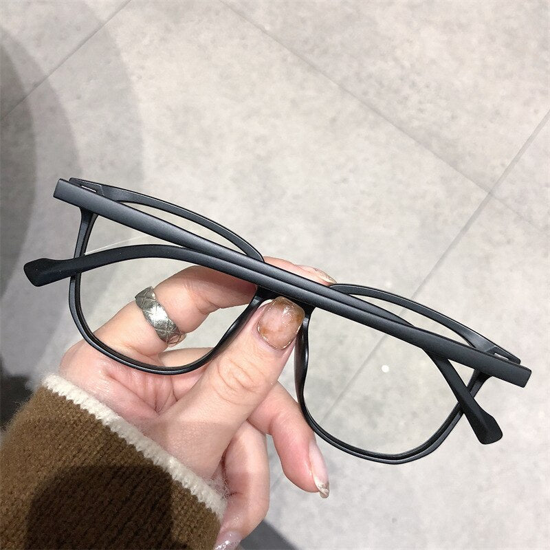 Unisex Myopia Prescription Glasses with Blue Light Blocking Lenses - Lightweight Plastic Frame Eyewear for Nearsighted Vision Correction