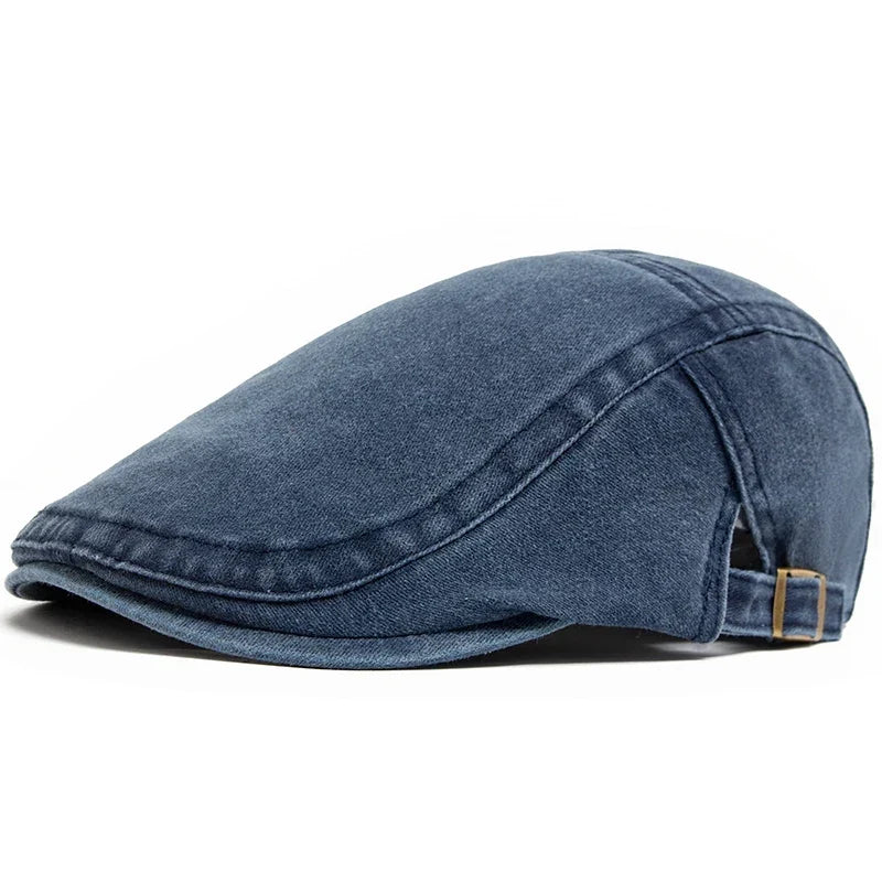 Men's Denim Flat Cap