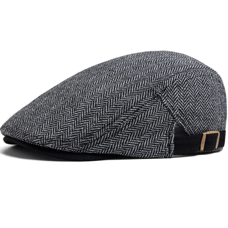 Men's Herringbone Flat Cap