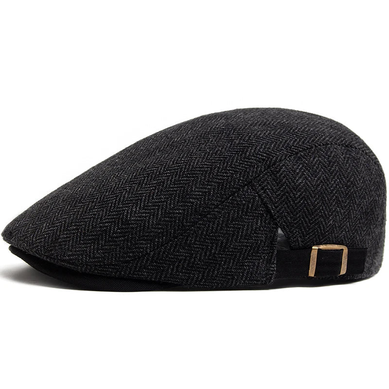 Men's Herringbone Flat Cap