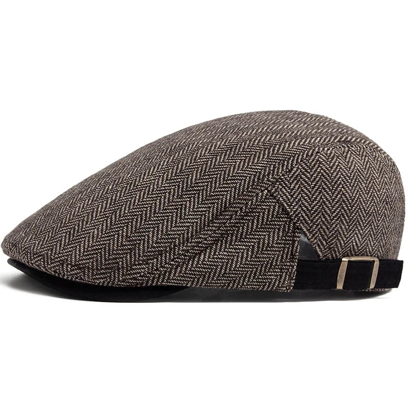 Men's Herringbone Flat Cap