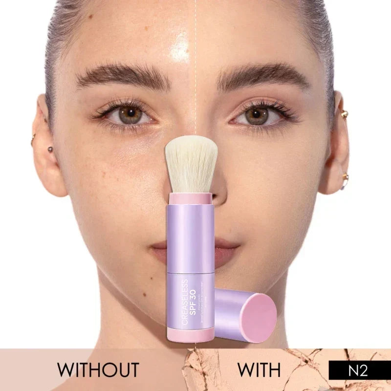 CC color-correcting tinted serum + creaseless setting powder
