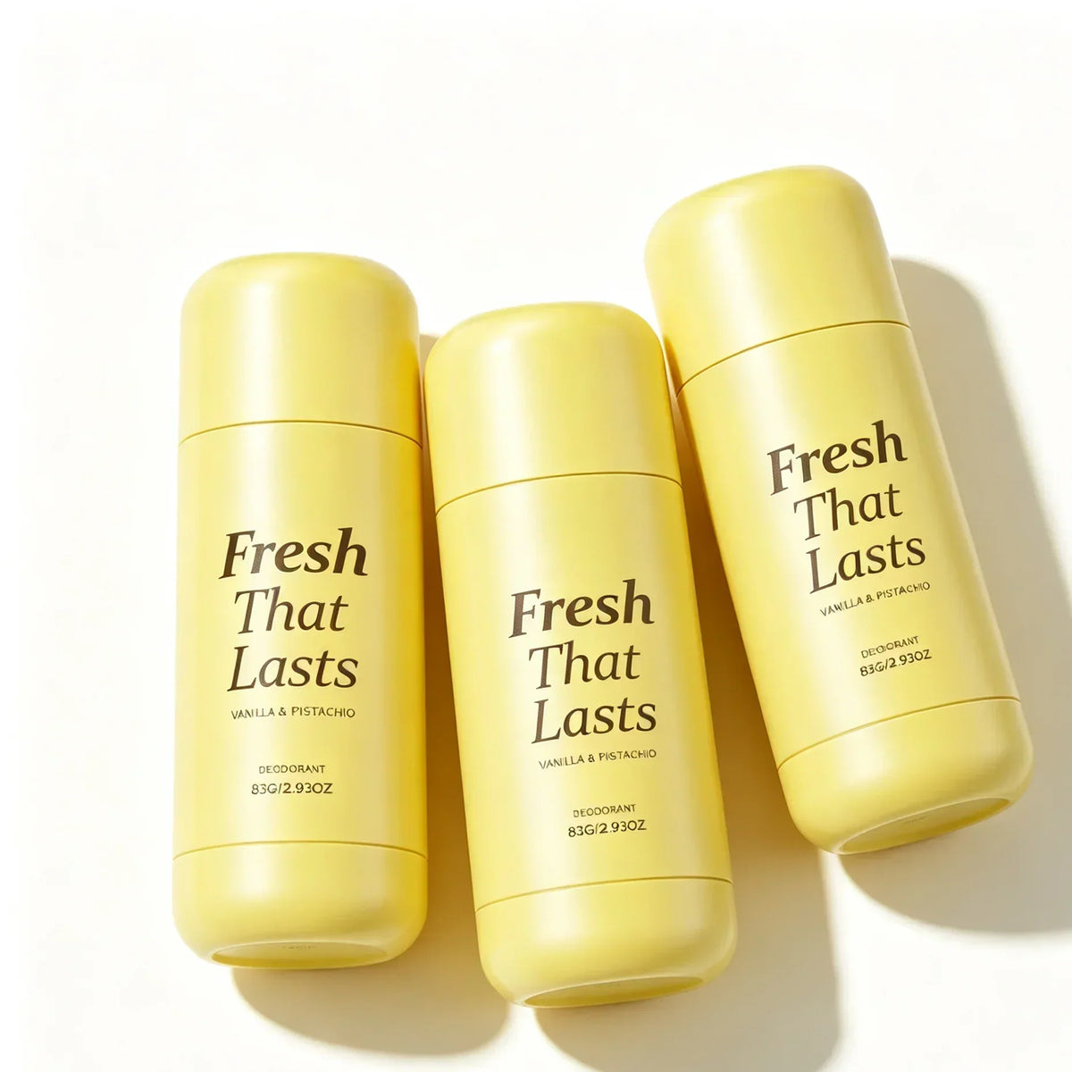 Deodorant Vanilla & Pistachio Fresh That Lasts - 24 Hour Odor Control, No Aluminum, Baking Soda, Parabens, Phthalates, Ethanol - Brightening
